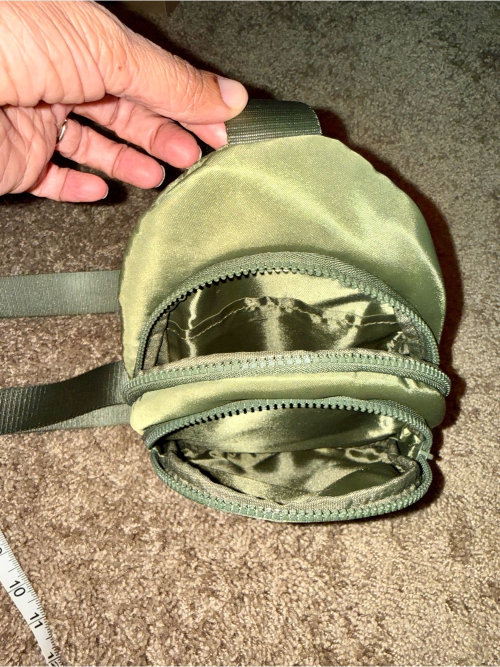 Women’s Olive Green Mini Crossbody Bag